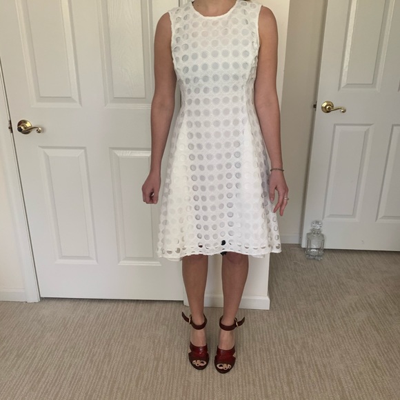 donna karan white dress